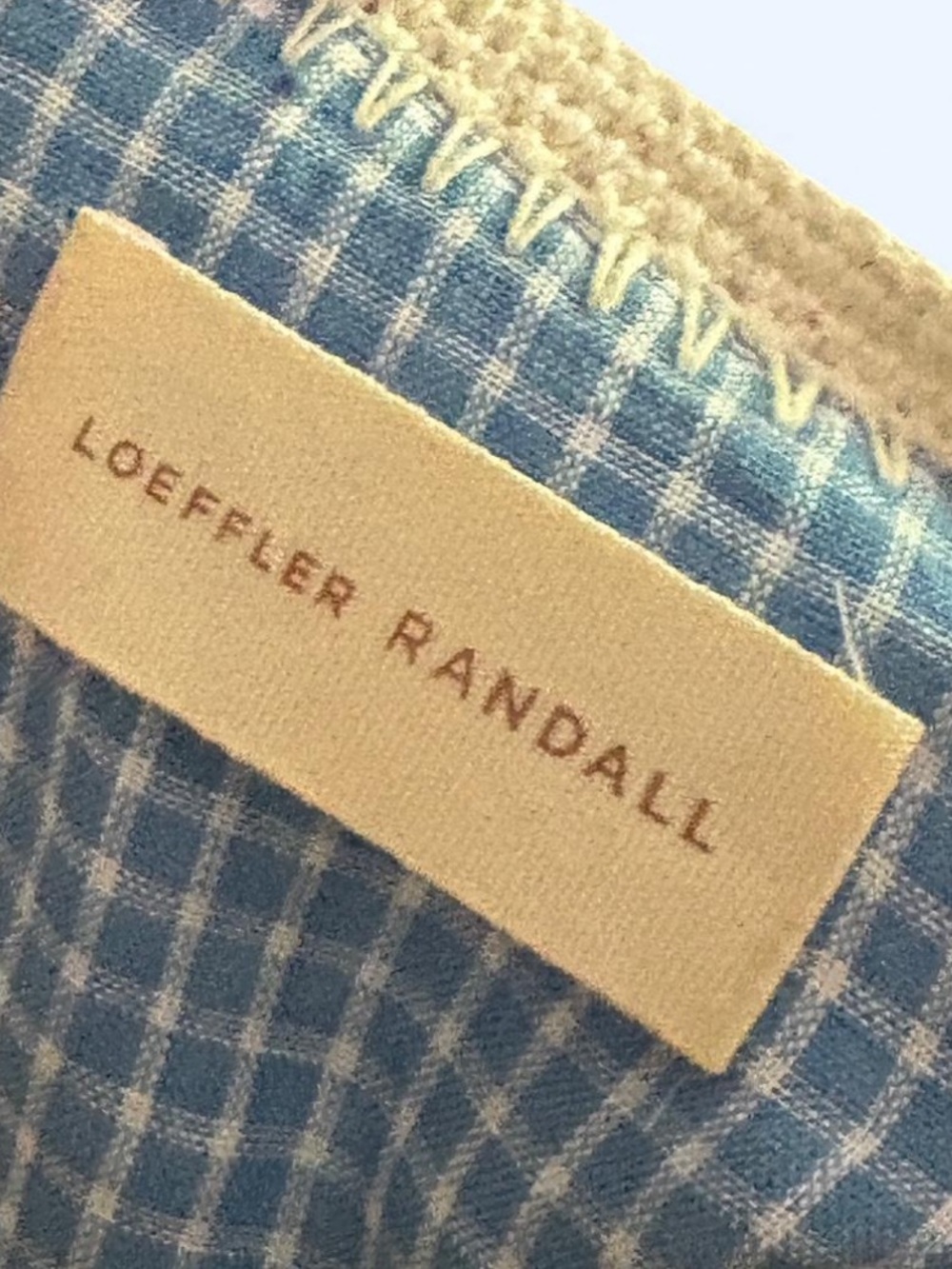 Loeffler Randall Gillian Puff−Sleeve Dress in Blue Gingham | XS - Picture 12 of 16